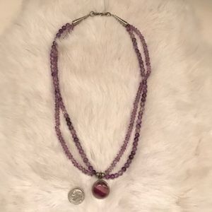 Pretty amethyst beaded necklace